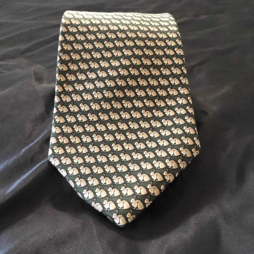 Easter Bunny Rabbit Tie BROOKS 346 Necktie